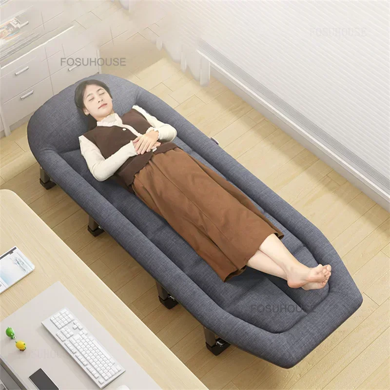 الحديثة الحد الأدنى سرير قابل للطي المحمولة سرير النوم داخلي مكتب الغداء استراحة الترفيه الفردية كرسي سرير أثاث غرفة نوم