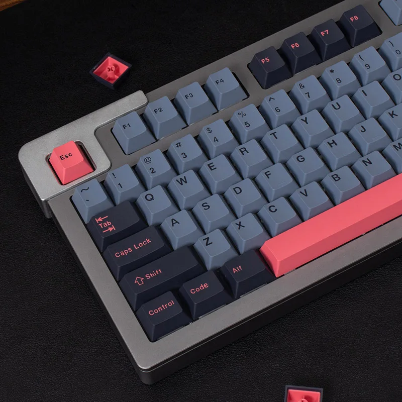 Keycaps personalizados para teclado mecânico, gmk 8008 colorway, perfil de cereja, abs doubleshot, 173 pces, incluindo o kit iso