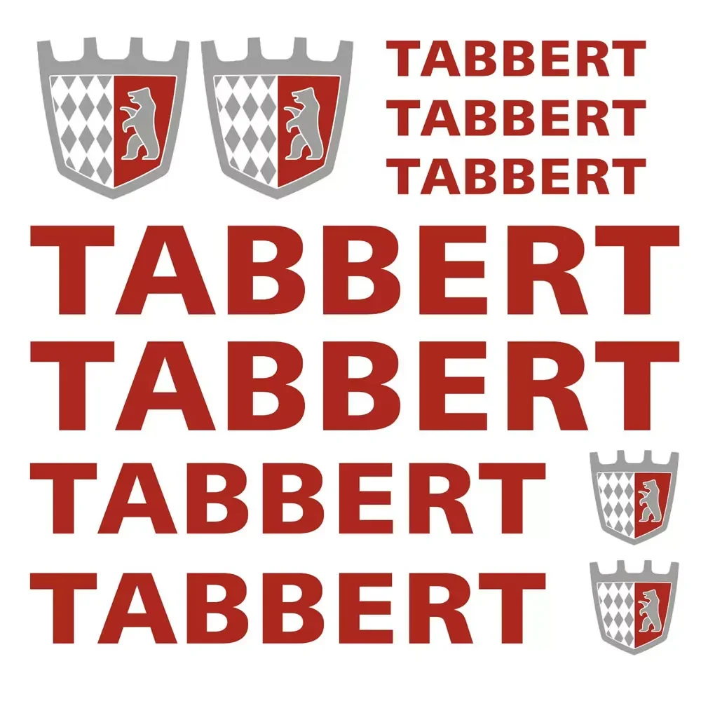

1 комплект наклеек Tabbert (значок и стили текста) — декоративные наклейки для каравана Tabbert и винила на автофургоне