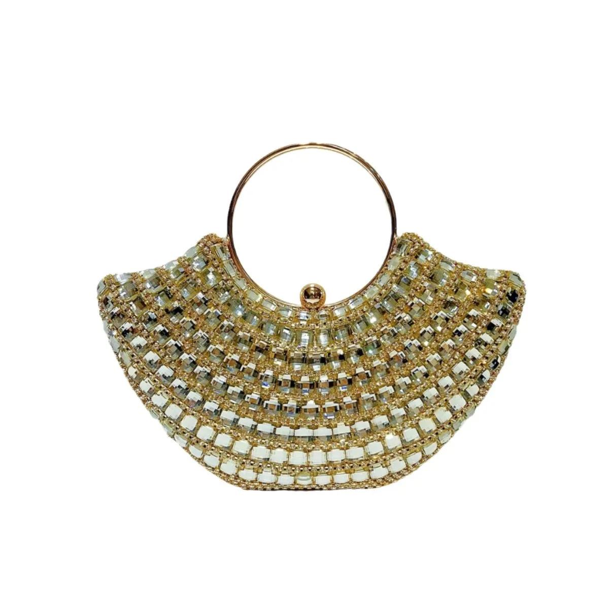 

2025 New Rhinestone Evening Bag for Women Glamorous Embellished Handbag Convertible Crossbody Bag for Party Banquet