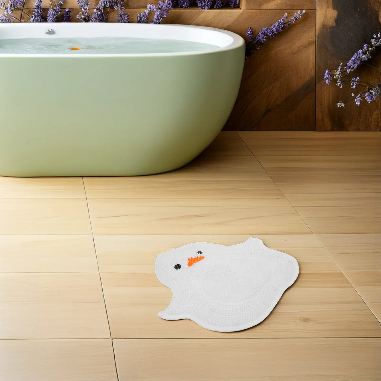 2Pcs Silicone Foot Mats for Shower Floor Exfoliating Foot Scrubber Massaging Pressure Point Pad Soft Cushioned Nonslip Bath Tub