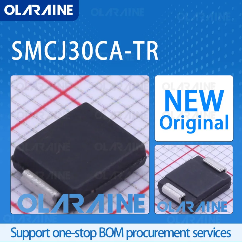 

5/10/100Pcs SMCJ30CA-TR SMC original 100% ic chip ESD Protection Diodes/TVS Diodes 1 Channel Operating voltage 30 V