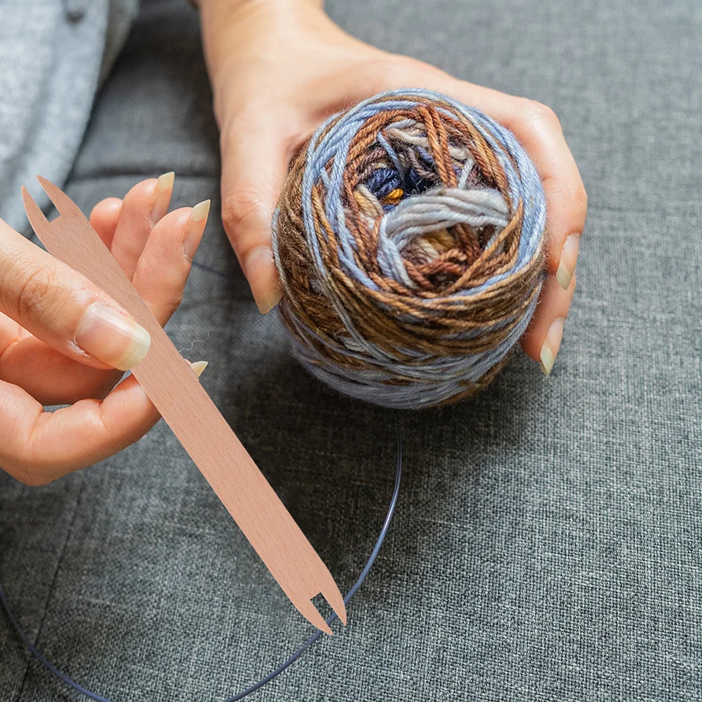 

2 pcs Wooden Shuttle Smooth Surface DIY Knitting Tools Weaving Accessories Scarf Sweater Project Crochet Craft Enjoyment Sewing