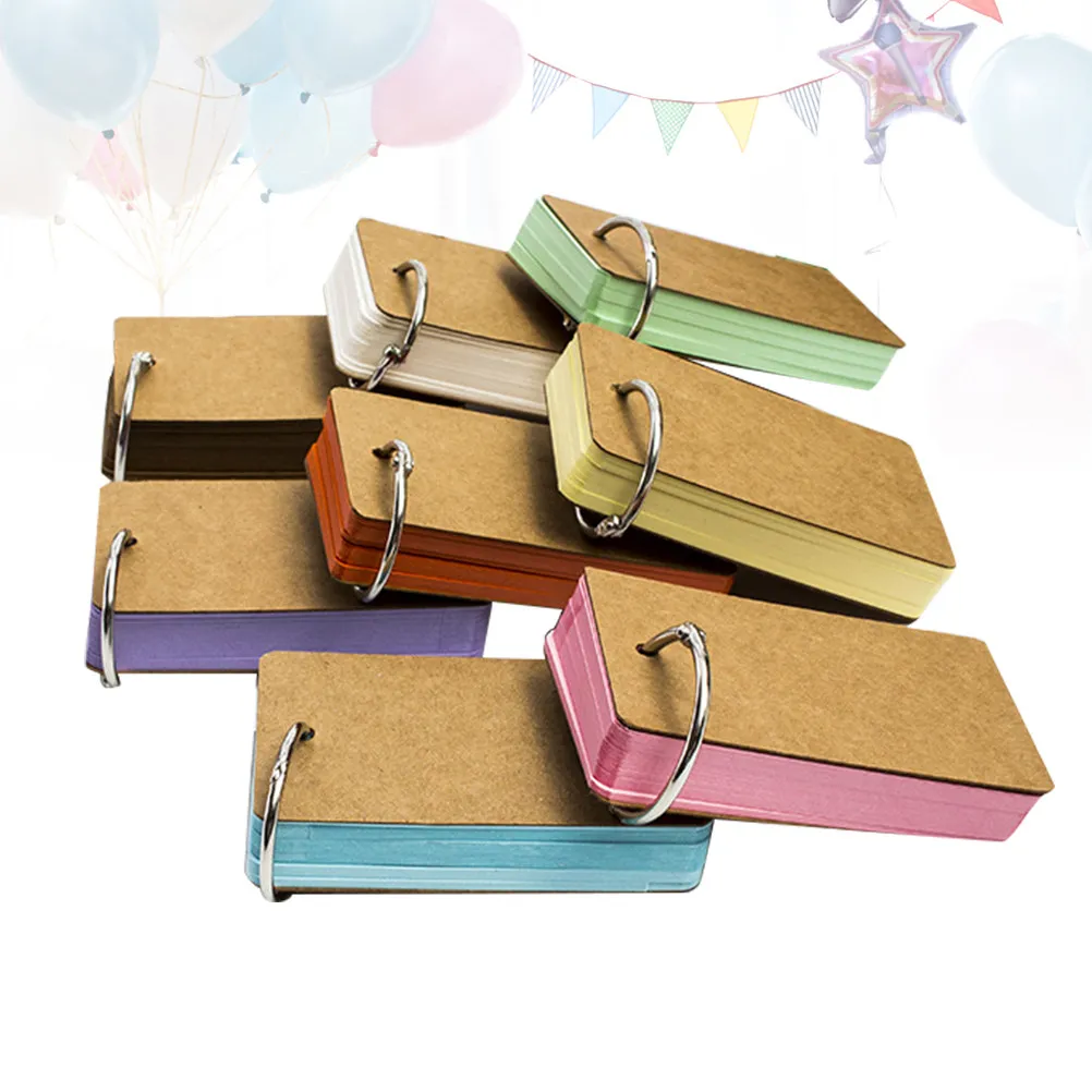 

Набор из 6 портативных блокнотов для заметок (9x5,5 см) с пустыми листами и кольцевым механизмом для записей, учебы и DIY-проектов