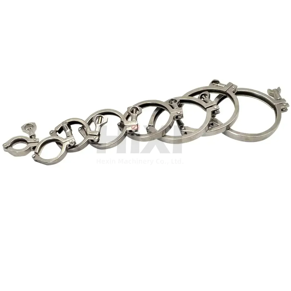 1"- 8" 인치 위생 스테인레스 스틸 트라이 페룰 클램프 클로버 SS 304 실리콘 가스켓이 있는 파이프 플랜지에 적합