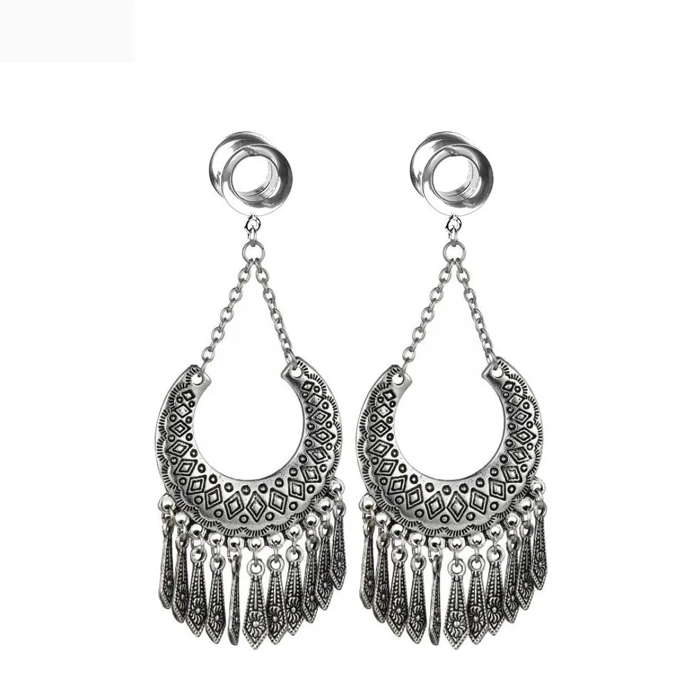 1 Pair 6-25mm Screw Ear Gauges Stainless Steel Ear Tunnels Plugs Flesh Piercing Body Jewelry Ear Stretchers Expander