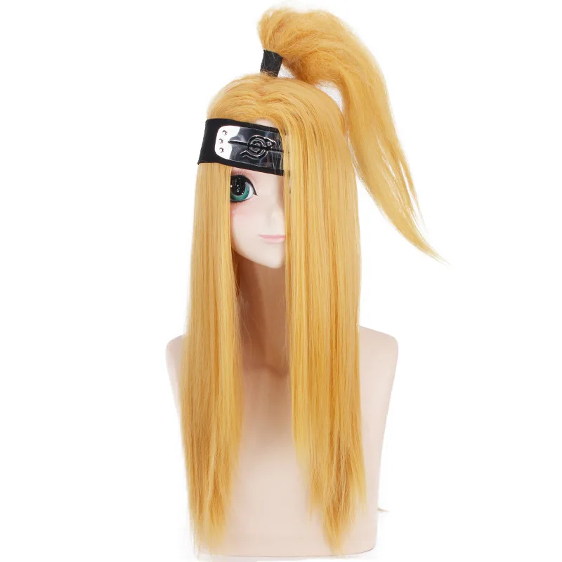Main Shengda Synthetic Anime Wig Golden Yellow Cosplay Hair Mi-ku Style Inspired De-da-la Inspired Yuko-Inspired Party Role Play