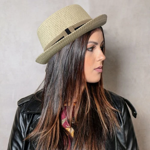 Sombreros clásicos de paja para tarta de cerdo para hombre y mujer, sombreros Fedora para el sol, gorras Trilby, barco de verano, calle, viajes al aire libre, fiesta, talla US 7 1/4 UK L