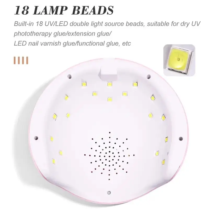 54W Professional Rechargeable Portable UV LED Nail Lamp Multi-Function UV Gel Dryer Home Salon Use Nail Design Tools