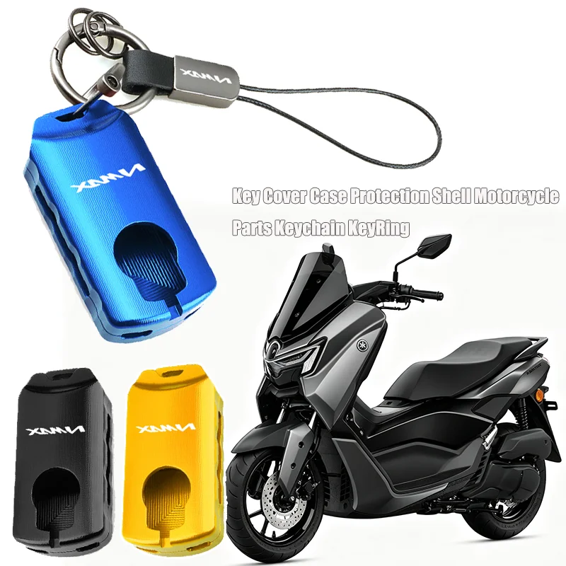 For Yamaha NVX NMAX 125 155 XMAX 125 250 300 400 2025-2026+ Key Cover Case Protection Shell Motorcycle Parts Keychain KeyRing