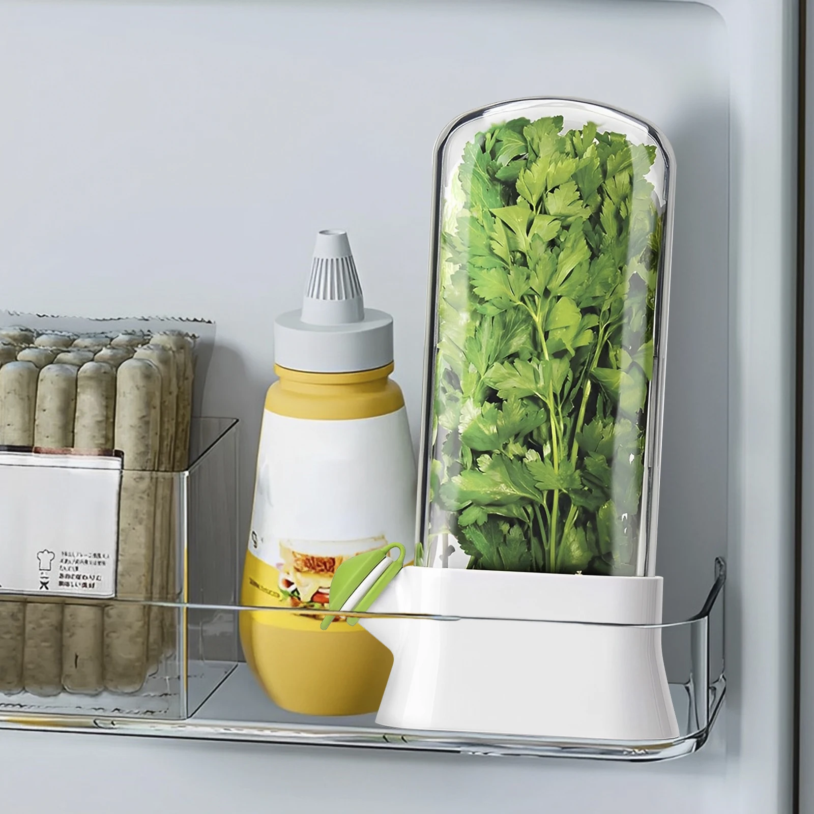 4/1PC Herb Freshkeeping Box Fresh Vegetable Storage Container Cup Home Decor Kitchen Gadget Device for Fridge Herb Keeper Bottle