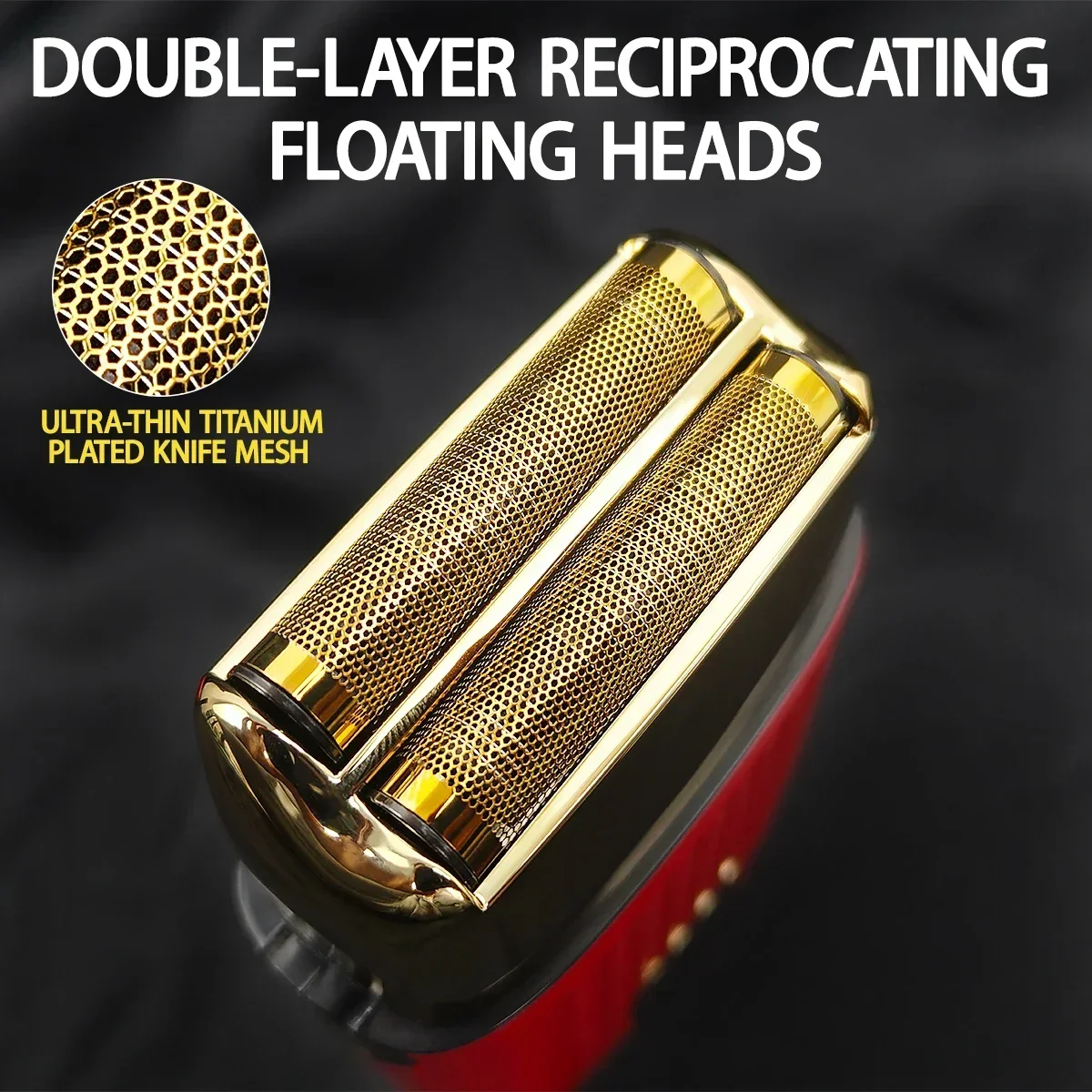 Professional LQ-718 Shaver 10000RPM High Speed Motor 1400mAh Large Battery Reciprocating Double Salon Carving Razor Hair Clipper