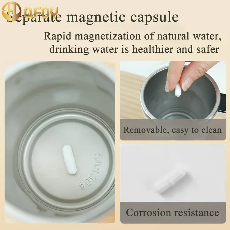Automatic Self Stirring Mug Magnetic Stirring Cup Coffee Milk Juice Mixing Cup 380ML Electric Stainless Steel Lazy Rotating Mug