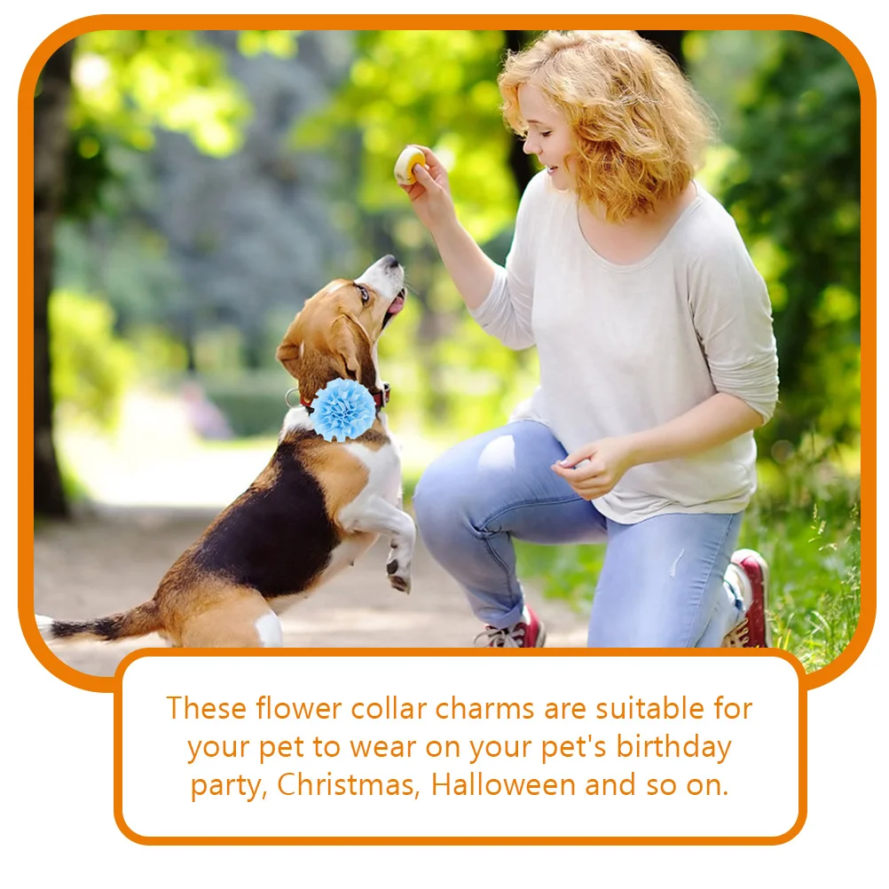 

20 Pcs Collar for Cats Pet Headgear Dog with Flower Flowers Accessory Accessories Wrinkle