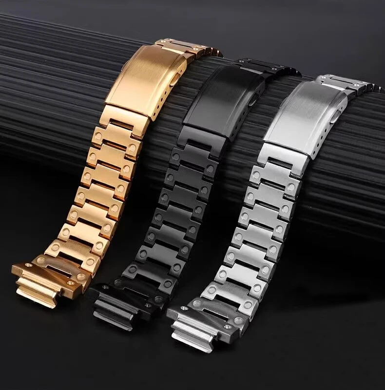 Fit Farmhouse oak Octagonal Watch Case Stainless Steel Watch Strap For G-shock GA-2100 GA-2110 Watchband Modified Refit Mod Kit