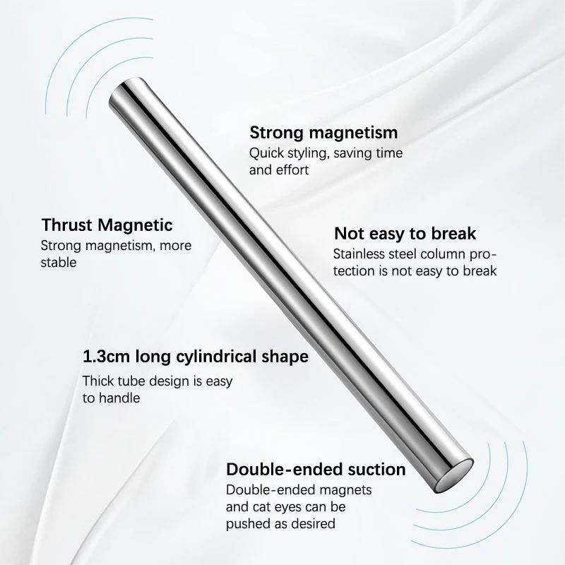 고양이 눈 자석 강력한 효과 마그네틱 원통형 스틱, UV 젤 폴리싱, 프랑스 다기능 마그네틱 펜, 매니큐어 도구