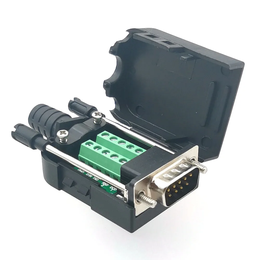 

1pc DB9 RS232 Solderless Connector D-SUB 9 Pin Male Female Plug Socket RS485 Breakout Terminals DB 9-pin Connectors