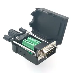1pc DB9 RS232 Solderless Connector D-SUB 9 Pin Male Female Plug Socket RS485 Breakout Terminals DB 9-pin Connectors