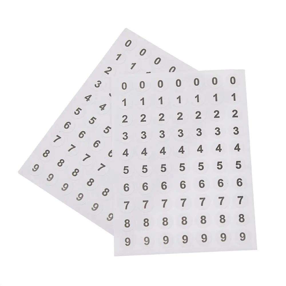12 Sheets Craft Self Adhesive Diamond Paint Storage Number Stickers Tags Package Label Distinguish