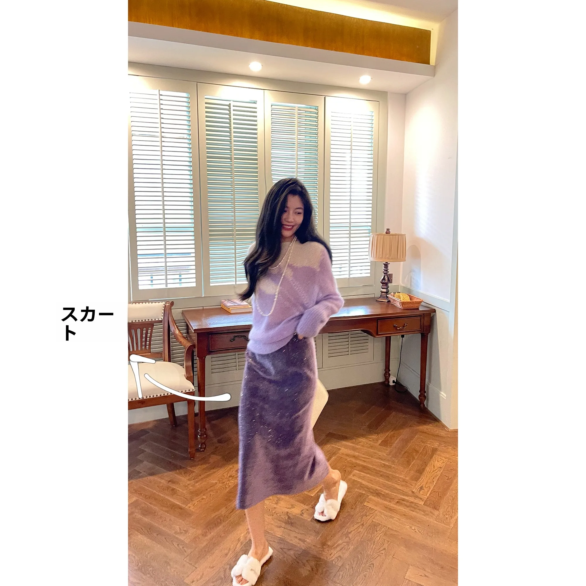 

NCOU Николь, прямая юбка с высокой талией, простой цвет, утягивающие высокие каблуки, модная универсальная осень 2025 г.