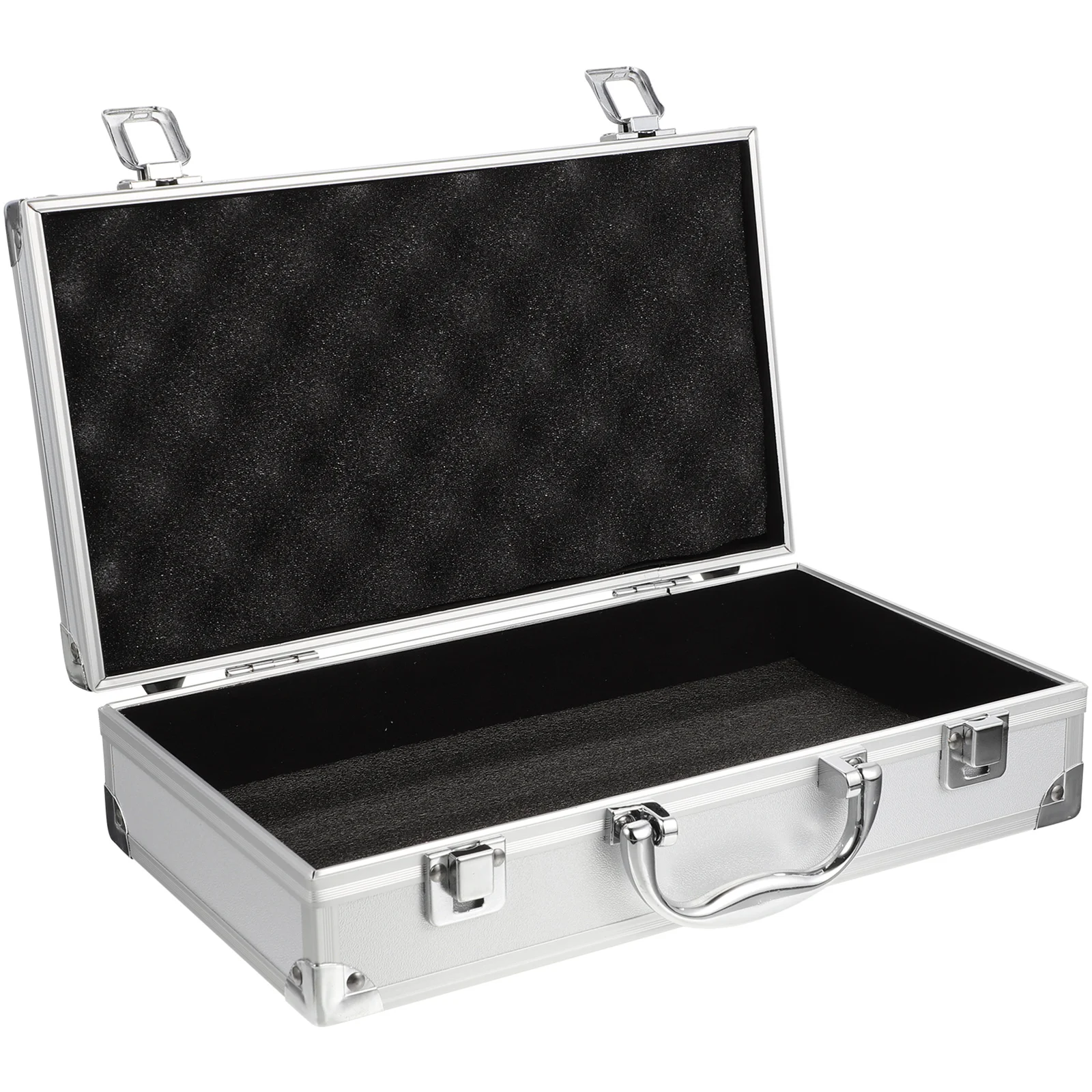 

Aluminum Alloy Toolbox Portable Storage Case for Pills Clips Screws Accessories Jewelry White Large Capacity Smooth Opening