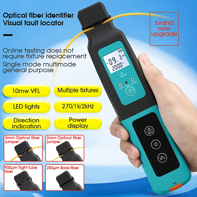 2020 new High quality Fiber Optic Identifier Live Fiber Optical Identifier AUA-40 with Built in 10mw Visual Fault Locator