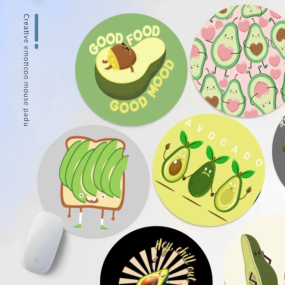 Avocado Mousepad INS รอบแป้นพิมพ์ตารางนักเรียนตู้ Gamer Desktop Mousepad ถ้วย Mats Deskpad Home Decor