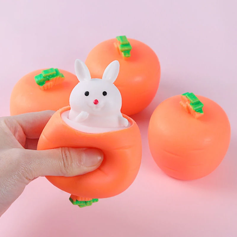 Cartoon CarrotSqueeze Toy Pinch Relax Hamster Toy Decompression Squeeze Toys Fidget Sensory Toys For Kids Adults Gift - Image 6