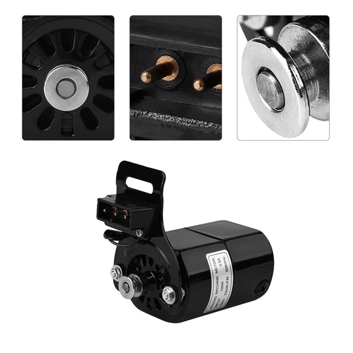 

New 3C-1Pcs 220V 100W Home Sewing Machine Motor 7000 RPM Kbracket 0.5 AMP EU Plug Sewing Motor for J00360051