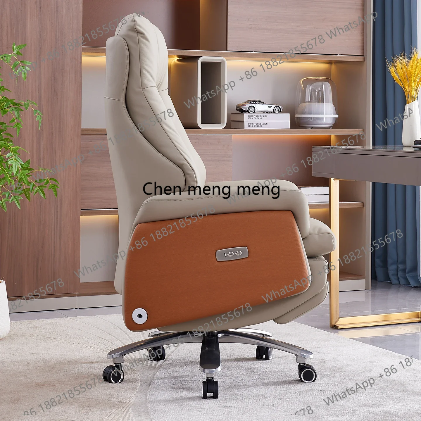 Boss Office Chair Lunch Break Electric Lift Genuine Leather Computer Office Top Layer Cowhide