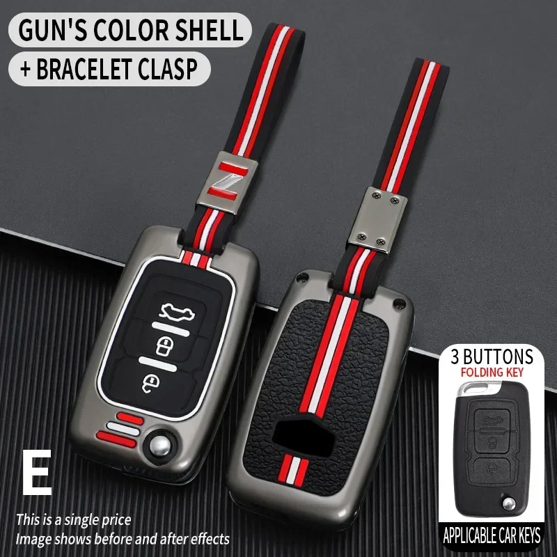 for Geely Emgrand EC7 GC715 EC718 Englon SC3 SC5 SC7 Free Cruiser GX7 GX718 EC718 Metal Car Key Cover Fob Case Shell