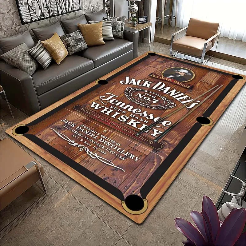 

2026 new multi size J-Jack D-Daniels printed carpet yoga mat home decoration living room bedroom anti slip area carpet gift