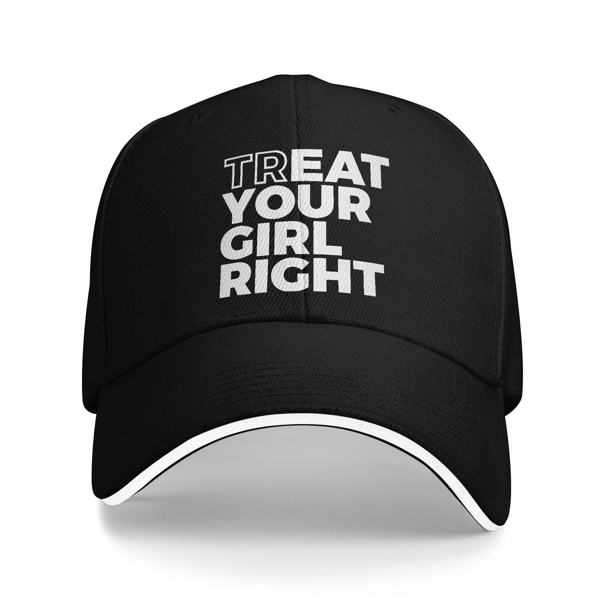 Hipster Treat Eat Your Girl Right  Sandwich Caps Unisex ,Fashion,Baseball Caps  Sandwich Hat Adjustable Hat Summer Caps