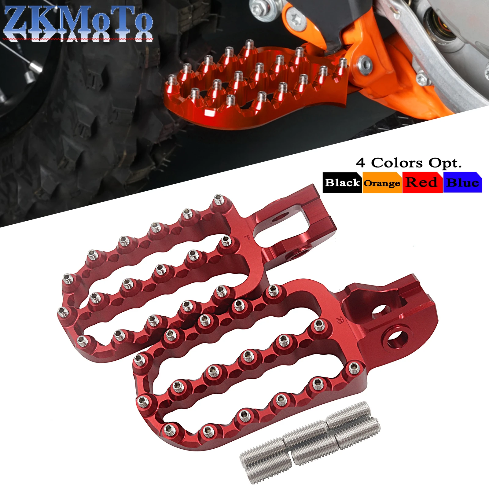 Motorcycle CNC Foot Pegs Footrest Pedals For KTM EXC250 EXC300 EXC350 XC XCF SX SXF EXC EXCF 125- 400 450 500 2017-2023 Parts