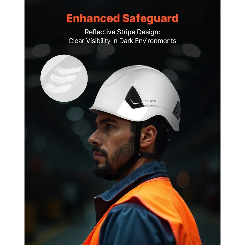 Capacete de segurança de construção ventilado classe C capacete de segurança branco para homens e mulheres