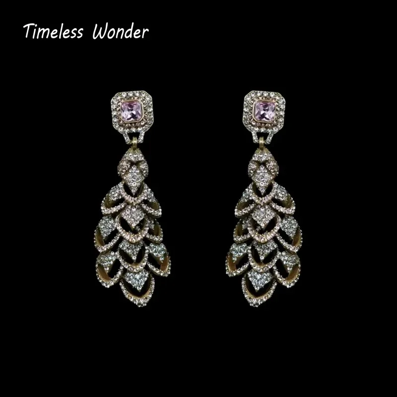 

Timeless Wonder Fancy Crystal Zircon Fish Tail Stud Earrings Women Designer Fine Jewelry Trendy Top Rare Gift Sweet Set 3644