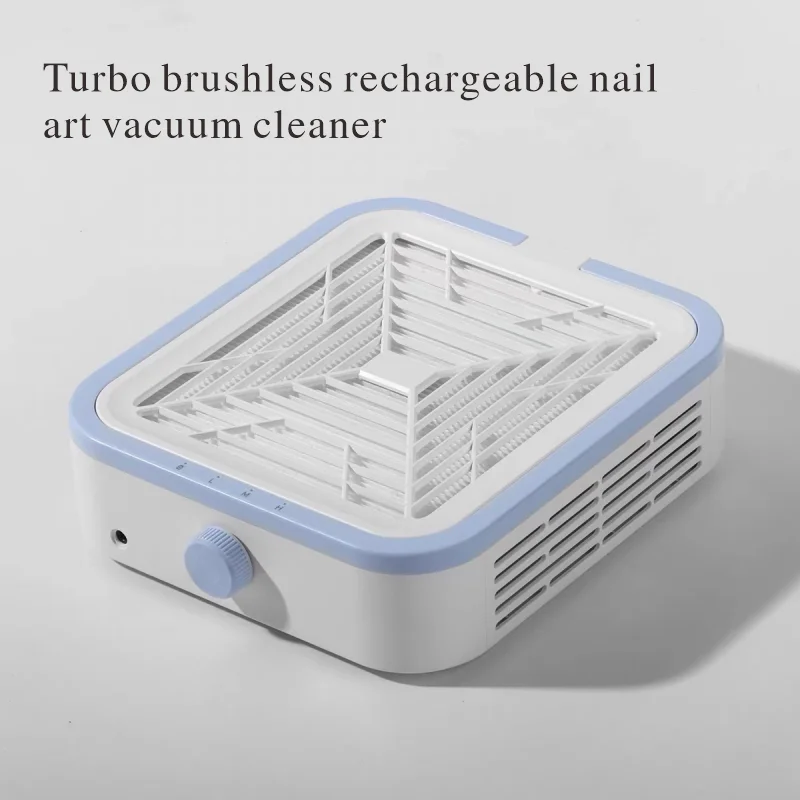 120W Professional Rechargeable Turbo Vacuum Cleaner, Brushless Nail Dust Collector, Dual Hand Strong Suction Nail Dust Extractor view 6