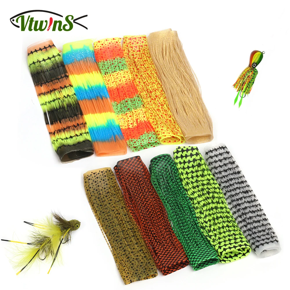 Vtwins Multiple Color UV Silicone Legs Skirt Barred Rubber Flutter Legs  Streamers Fly Fishing Sea Fishing Tying Material Tackle