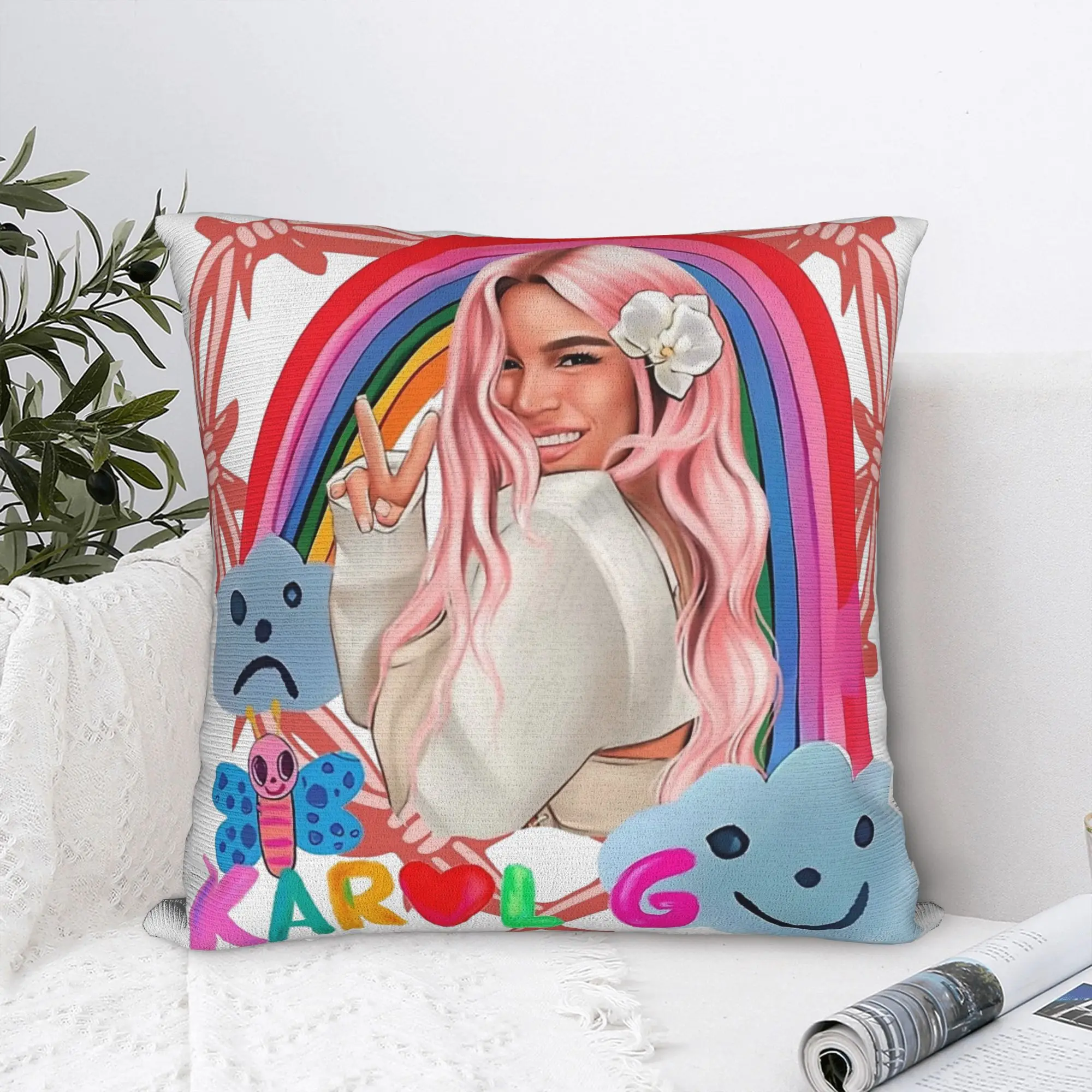 Manana Sera Bonito Karol G Music Pillowcase Soft Fabric Cushion Cover Decoration  Throw Pillow Case Cover Home Square 40X40cm