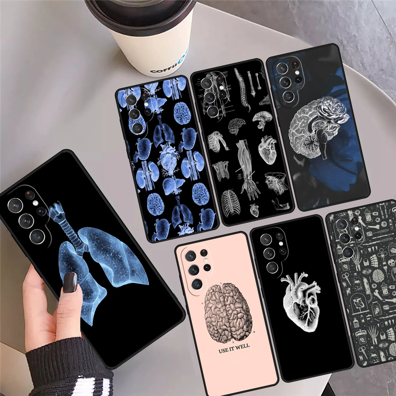 

Винтажный чехол для телефона «Аatomical Heart Cardiac Brain Nurse» для Samsung S24 S25 Ultra S23 S22 Plus S21fe Lite S20 Note 10 20 Pro