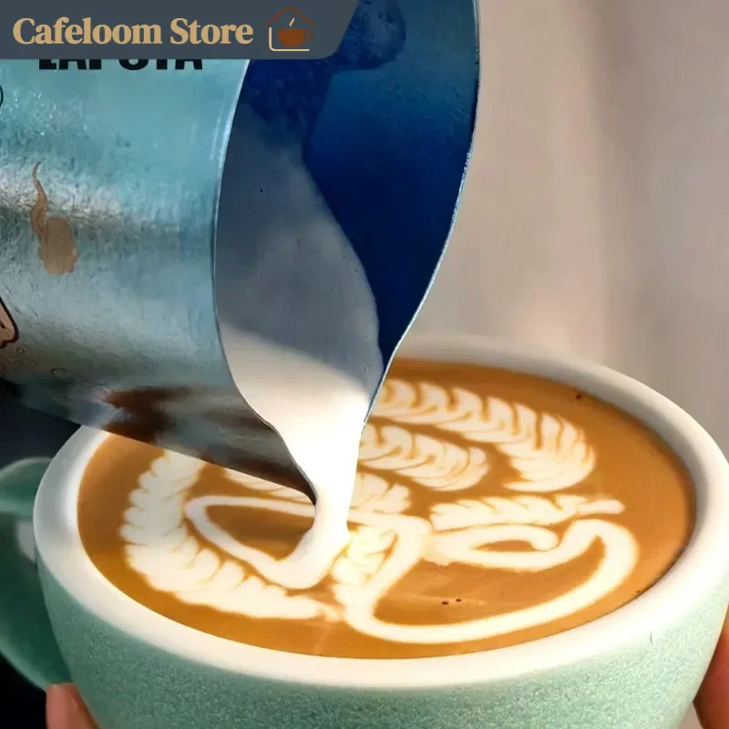 Laputa Pure Titanium Coffee Milk Pitcher 600ml Professional Barista Latte Art Cup Anti-Drip Spout Espresso Latte Art Pitcher