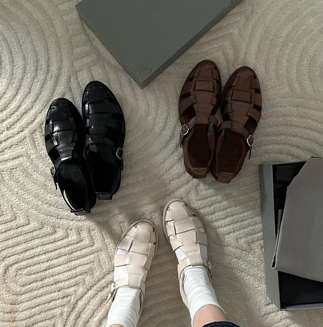 

Maxdutti Bengali Cowhide Soft And Comfortable Hollow Sandals Shoes For Woman Vinatge Roma Women's sandals Woman Shoes