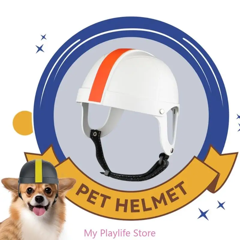 Pet Helmet with Ear Hole Motorcycle Dog Helmet Multi-sport Dog Outdoor Bike Puppy Cap for Dogs and Cat