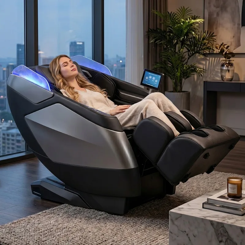 Airo 2026 New Arrival AI Smart Massage Chair Recliner Dual Zero Gravity with 1350mm SL Track Negative Ion Air Purifier & Heat
