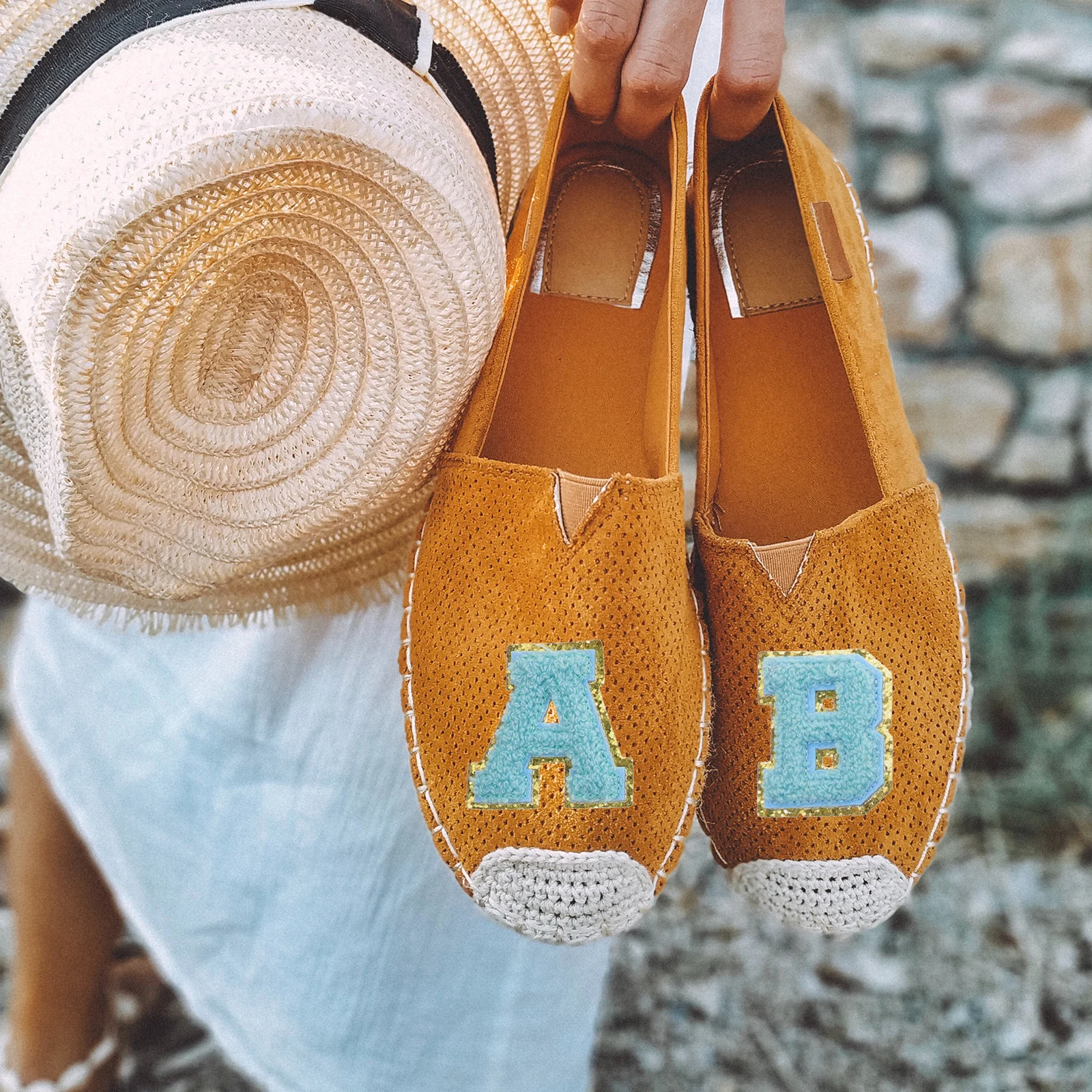 

26PCS Embroidered Patches Decorative Blue Letters Cloth Sticker Sewing DIY Multi function Garment Repairing Patches for Clothes