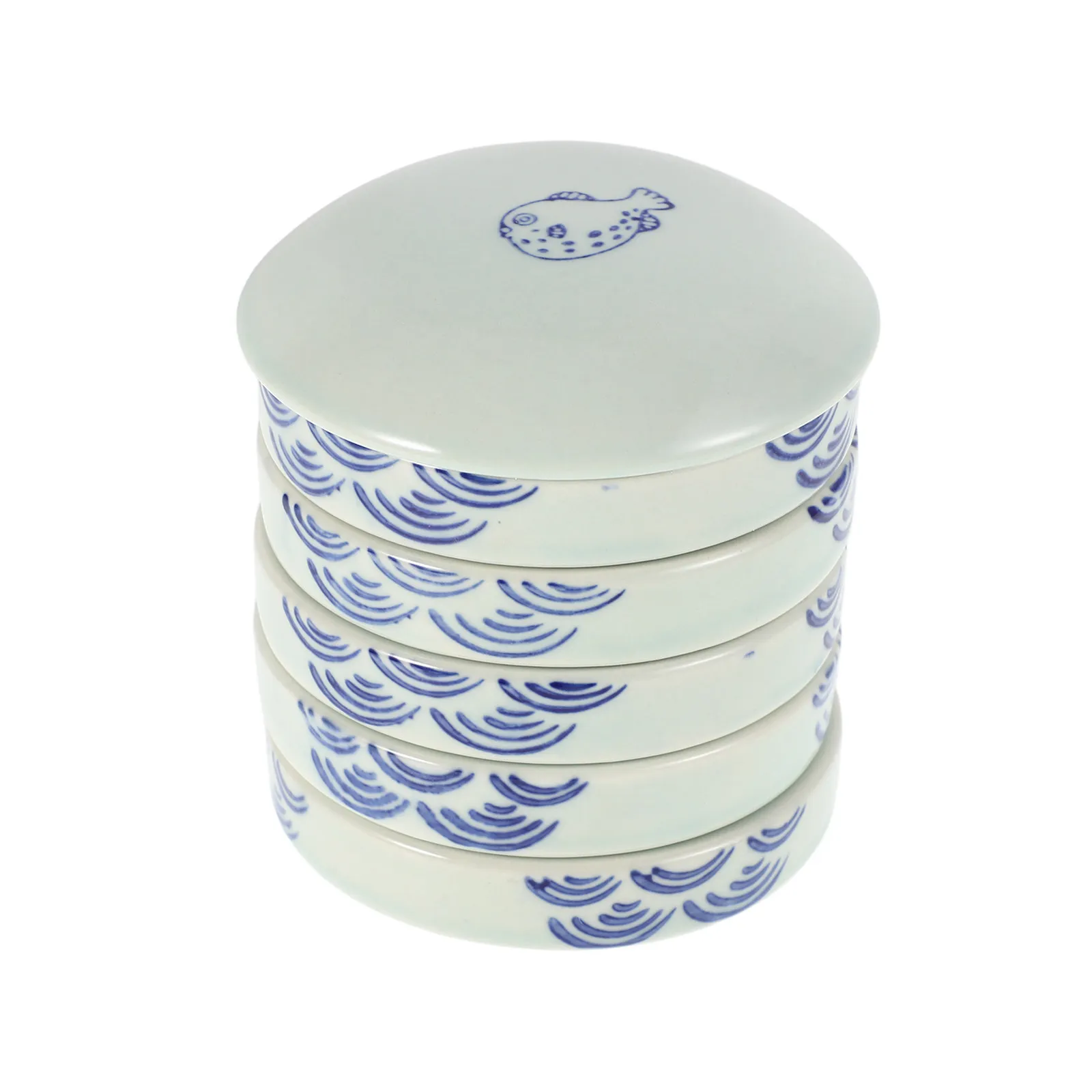 

Пятислойная керамическая палитра для акварели, штабелируемые лотки для смешивания красок, с крышкой, для каллиграфии, чернил и пигментов