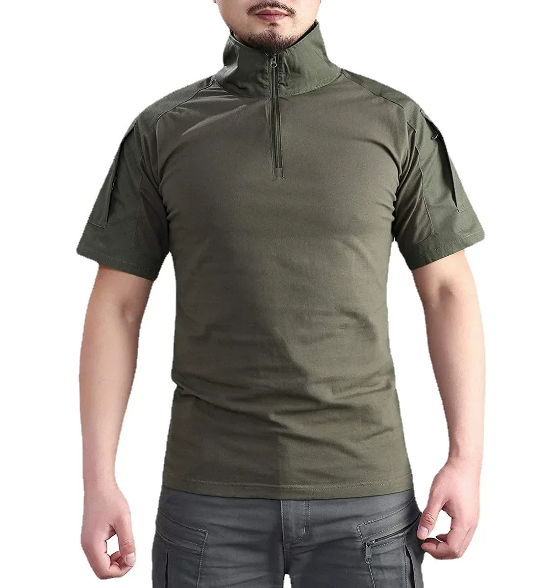 Camouflage Tactical Shirt Short Sleeve Men\'s Quick Dry Combat T-Shirt Military Army T Shirt Camo Outdoor Hiking Hunting Shirts