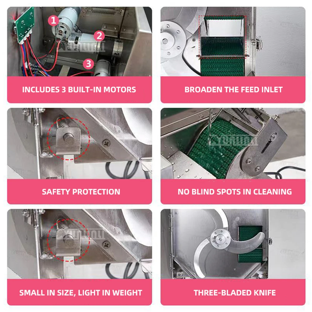 قطاعة الخضار الكهربائية قطاعة الفلفل الحار الأوتوماتيكية بالكامل أدوات البصل الأخضر التجارية