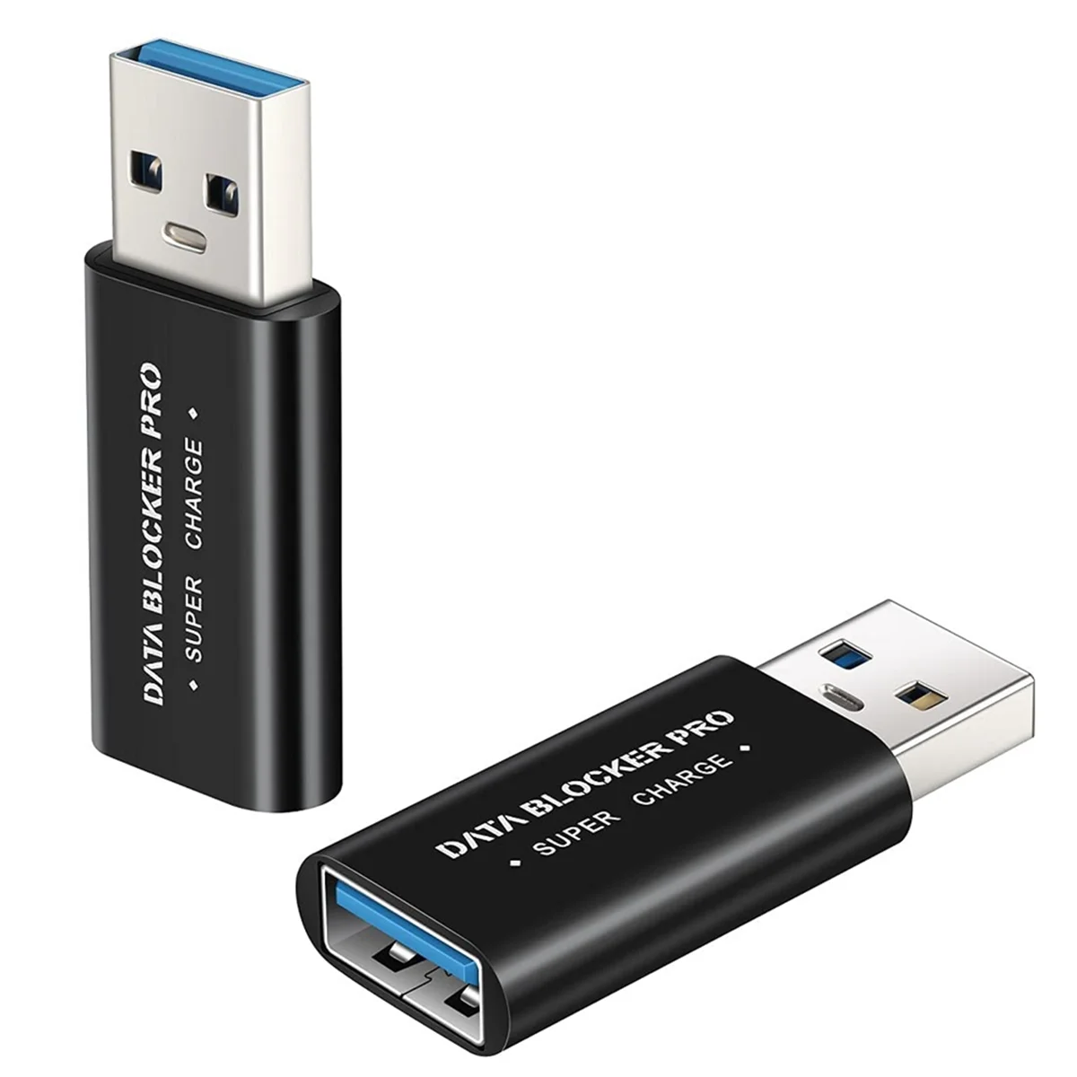 2Pcs USB Data Blocker USB-A Data Blocker Protect Against Juice Jacking Support Safe Quick Charge Stop Data Theft