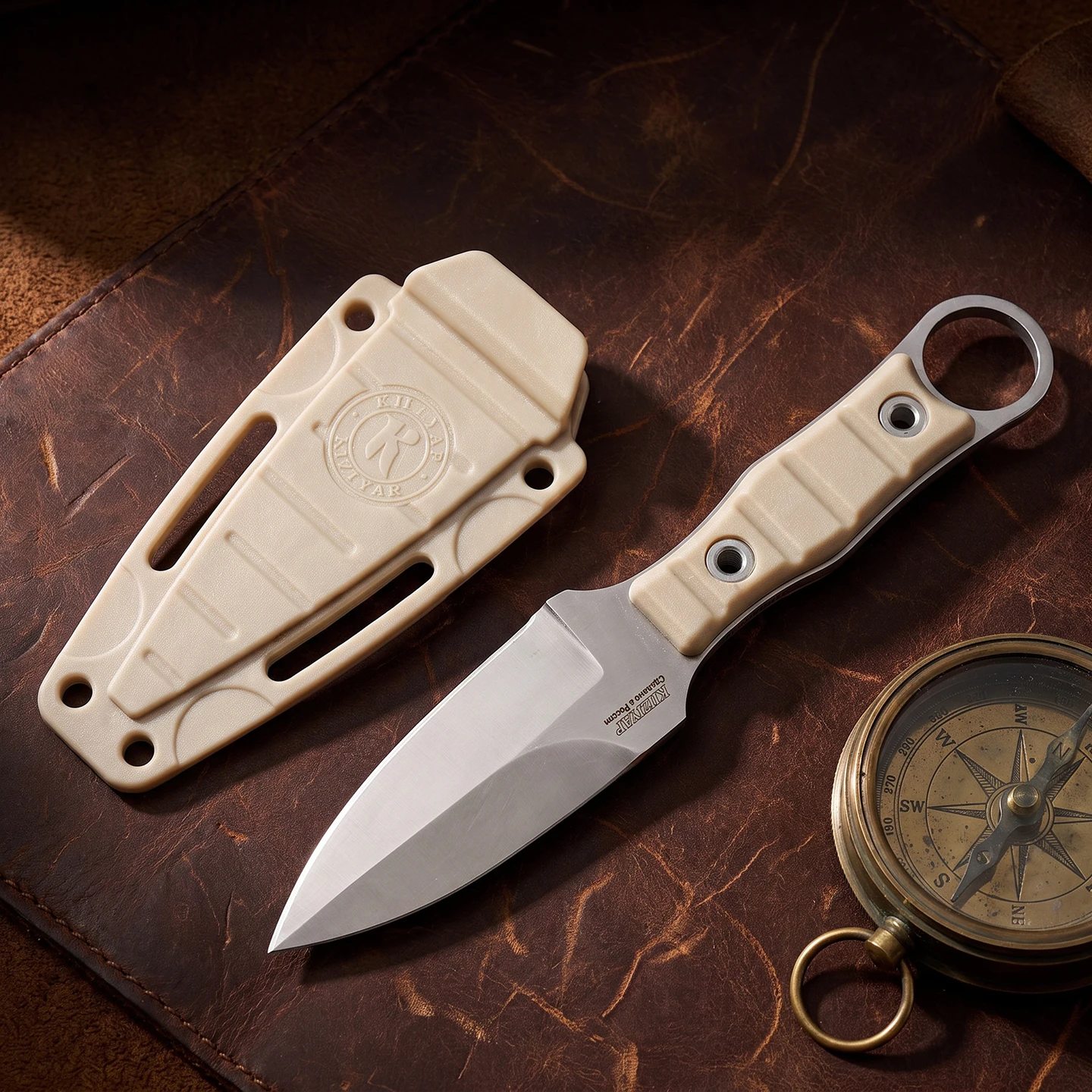 Kizlyar Boots Knife - Portable Outdoor Utility Knife - Multi-functional Camping and Hiking Protective Emergency Small Knife